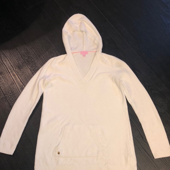 Lilly Pulitzer Hooded Sweater V-Neck Small - Picture 7 of 16